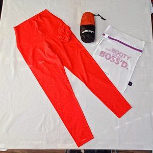 NWT SHEFIT  Rush Red Leggings + Workout Towel+ Wash Bag Compression